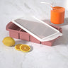 4 rows Round Ice Tray Lotus Pink