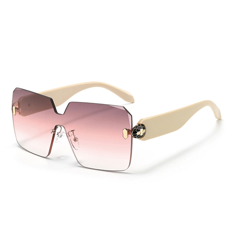 Shield lens sunglasses with polycarbonate arms in one of the seven colourways