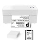 Close view of the thermal label printer print head and paper path
