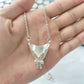 Floral Bowknot Pendant Necklace for Women