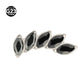 Titanium marquise zircon curved piercing stud shown against a white background