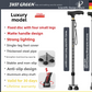 Aluminum walking cane telescopic adjustment button and height markings detail