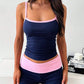 Women's Athletic Suspender Shorts Set