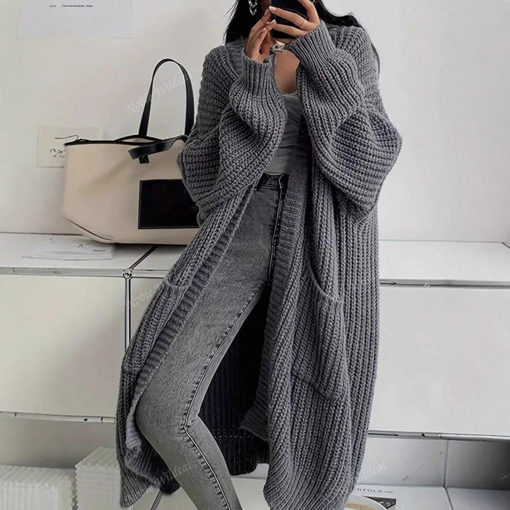 Over-the-knee sweater cardigan