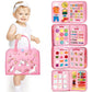 Soft felt board with a button, buckle, zip and lace to practise
