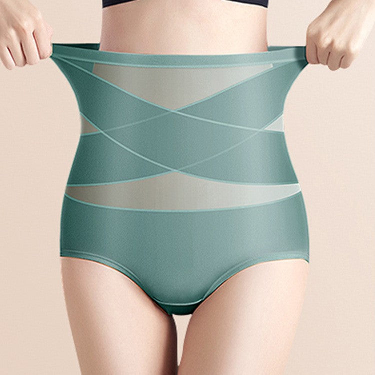 Back view of the high waisted seamless brief with a full coverage seat