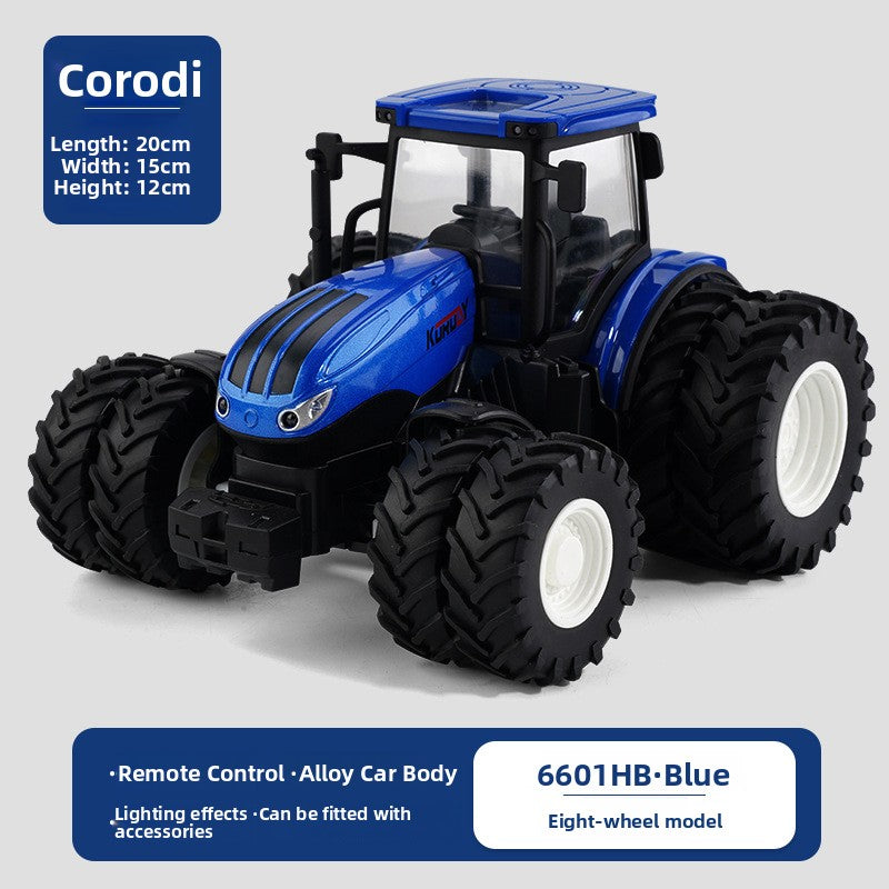 Green agricultural trailer implement for the remote control farm tractor toy