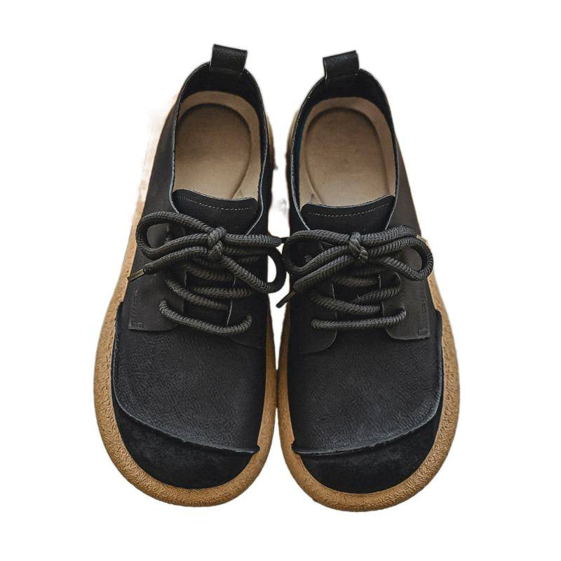 Mens Casual Leather Lace-Up Shoes