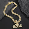 Pendant+cuban chain gold