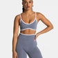 Contrast Trim Seamless Four-Piece Yoga Set for Women, Bra Tank Shorts and Leggings