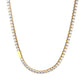 316 Stainless Steel Tennis Necklace with Zirconia