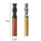 Walnut and light wood aroma sticks side by side on white, marked 10 cm long and 1.5 cm across