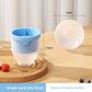 Flexible platinum silicone ice cube tray in a large cube layout for portioning purees
