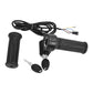 Right hand twist throttle grip with an integrated key lock and coiled wiring lead