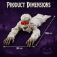Voice activated crawling mummy in tattered bandages with skull face at night