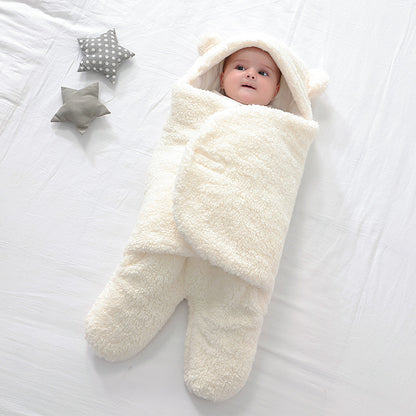 Baby Lamb Velvet Sleeping Bag for | front view product shot