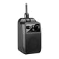 Black JOYO JA-05G plug in mini guitar amp shown from the front with the speaker grille