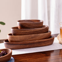 Walnut Wood Boat Shaped Salad Bowl