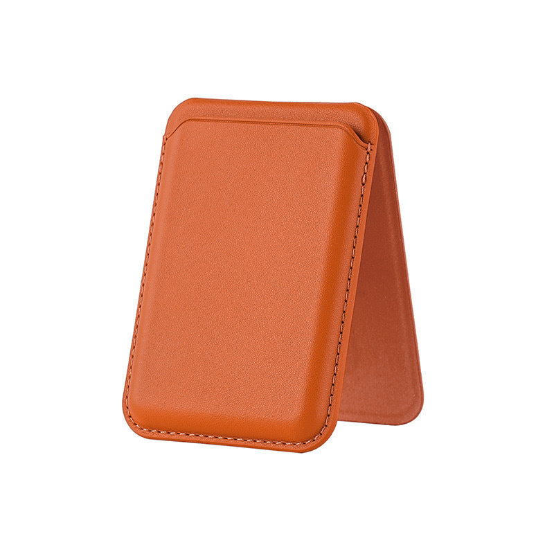 Card holder propping a phone at an angle as a stand
