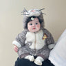 Gray Cat Romper FleeceLined