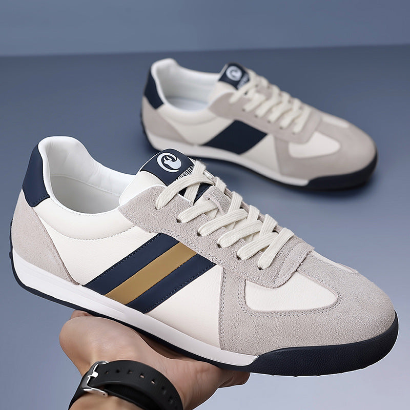 Casual sneaker worn on foot during an everyday walk