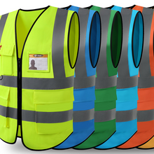 Reflective Work Vest in Knit or Mesh Fabric