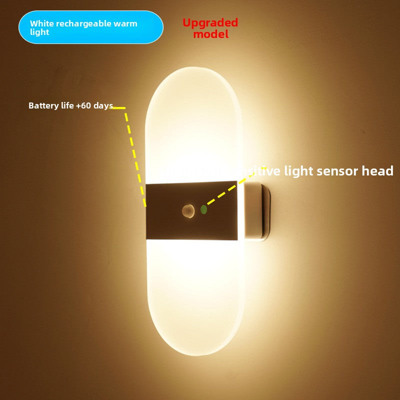 Minimalist LED wall sconce styled in a calm minimalist interior