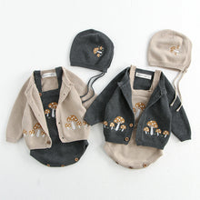 Mushroom Knit Baby Romper Set