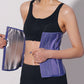 Side profile of the boned waist trainer showing the curved hourglass cinch shape