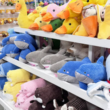 Plush Squeaky Pet Toys in Assorted Animal and Food Shapes