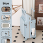 Children's foldable front-opening swivel suitcase