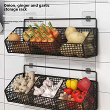 Wall Mounted Carbon Steel Kitchen Storage Basket