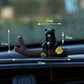Black bear sitting on the resin branch with a rod, maker sizes marked 27 and 40 mm
