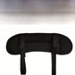 Black travel pillow with two buckle straps and loose strap tails, Eye Mask 3D Pillow HookLoop option