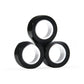 Magnetic fidget rings snapping together in the hand
