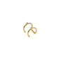 Close up of double line ear cuff clip that grips the ear without piercing