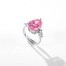 J1996002 pink stone water drop, copper alloy