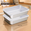 Square Container White Lid 2pcs