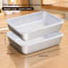 Square Container White Lid 2pcs