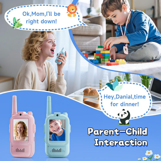 Children Video Walkie Talkie Pair with Face to Face Calling