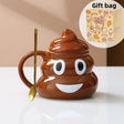 Smiley poop cup  spoon  gift bag