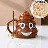 Smiley poop cup  spoon  gift bag