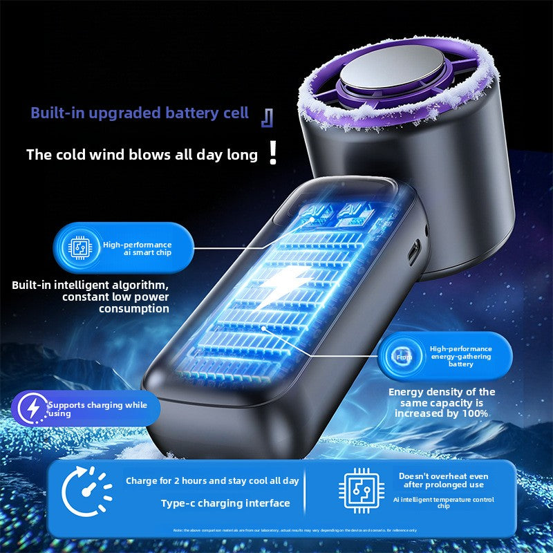 Portable USB Rechargeable Handheld Fan with Semiconductor Cooling