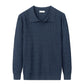 Mens Long Sleeve Polo Knit Sweater