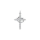 Scale reference close up of the small cross pendant and chain
