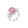 Yj1979001 pink stone oval, 925 silver