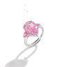 Yj2114001 pink stone water drop, 925 silver