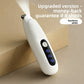 Pet trimmer using its front LED light to trim fur between the pads of a cat paw