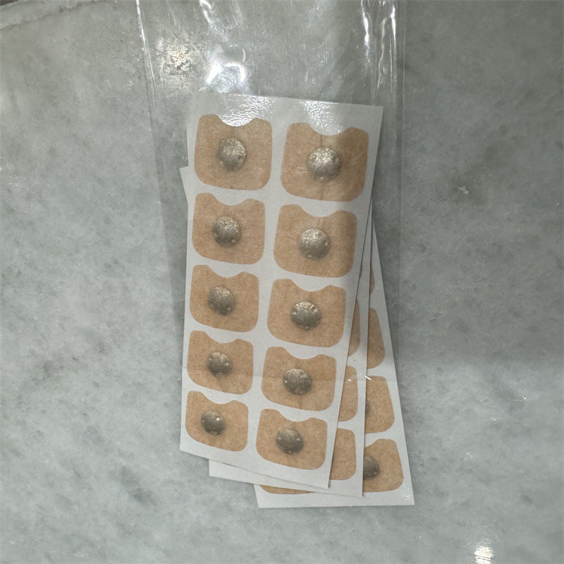 Reference image showing how to apply the patches and fit the external nasal clip