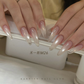 Crystal chrome nail powder shown with a set of glossy manicured swatch nails